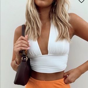 Princess Polly white crop top